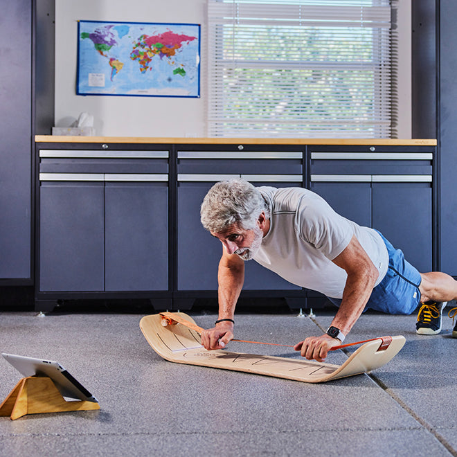 GiBoard Balance Trainer w/ Gibbon Slackline | Wood Balance