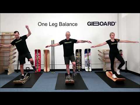 One Leg Balance Exercise Demonstration on a GiBoard Balance Board