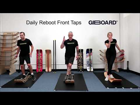 Daily Reboot Front Taps Exercise Demonstration on a GiBoard Balance Board