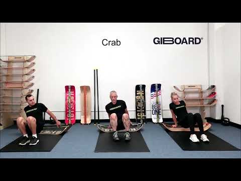 Crab Exercise Demonstration on a GiBoard Balance Board