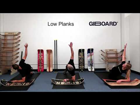 Low Planks Exercise Demonstration on a GiBoard Balance Board