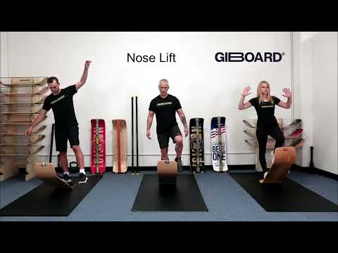 Nose Lift Balance Exercise Demonstration on a GiBoard Balance Board