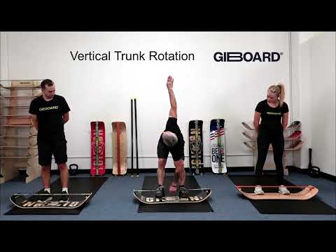 Vertical Trunk Rotation Exercise Demonstration on a GiBoard Balance Board