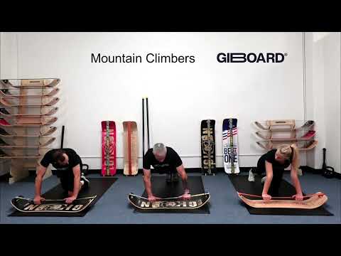 Mountain Climbers Exercise Demonstration on a GiBoard Balance Board