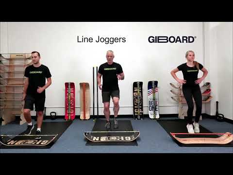 Line Joggers Exercise Demonstration on a GiBoard Balance Board