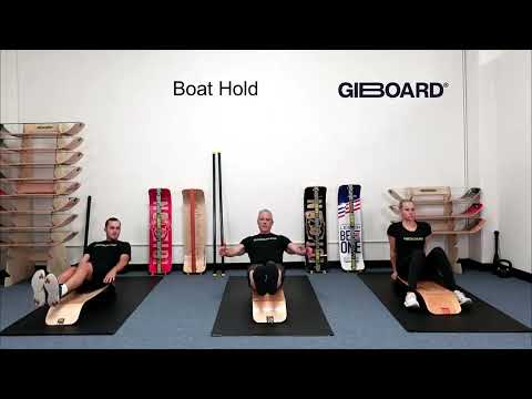 Boat Hold Exercise Demonstration on a GiBoard Balance Board