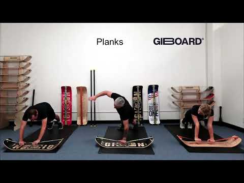 Planks Exercise Demonstration on a GiBoard Balance Board